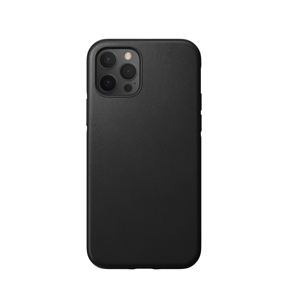 Image of Nomad - iPhone 12 Pro Max Echtleder Hülle Rugged Case - Schwarz bei Apfelkiste.ch