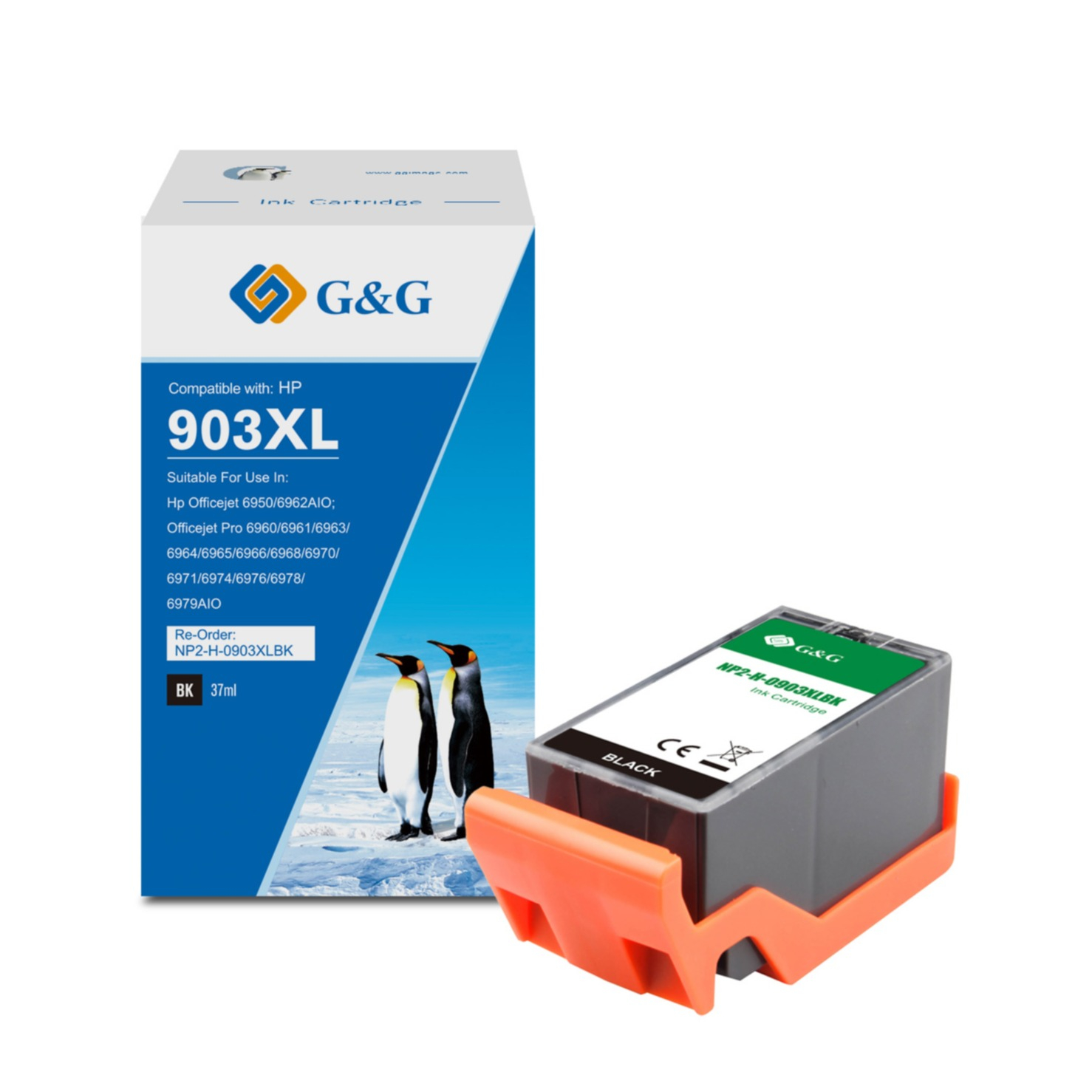 Compatible for HP 903XL HP903 ink cartridge 903 ​Officejet Pro 6961 6963  6964 6965 6966 6968 6971 6974 6975 6976 6978 Printer