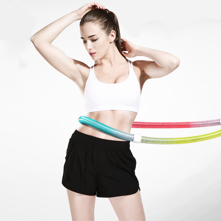 Image of (Ø50cm) Flexibler Hula Hoop Feder Fitness Reifen Bauchtrainer für Profis - Regenbogen bei Apfelkiste.ch