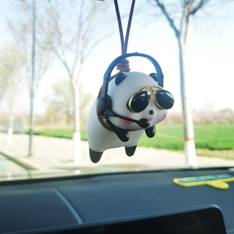 Auto Deko Figur Innenraum Anhänger Accessoire Panda