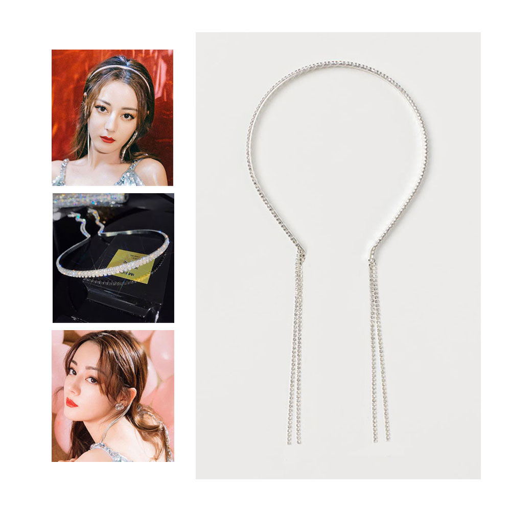 Image of (Ø12cm) Haarschmuck Braut Frisur Haarreif Strass Band - Silber bei Apfelkiste.ch