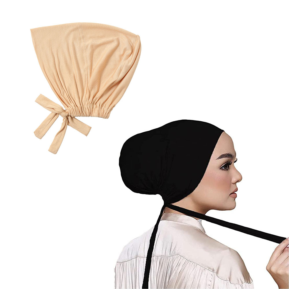 Image of (Ø19cm) Elastische Kopftuch Kappe Damen Hijab Untertuch Bonnet - Beige bei Apfelkiste.ch