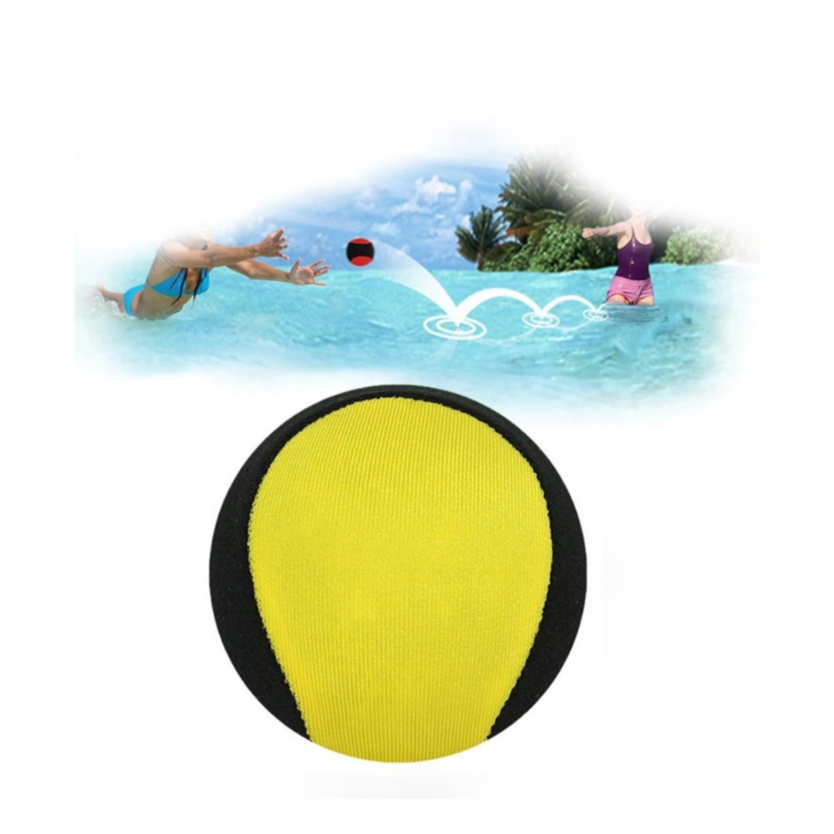 Image of (Ø65mm) Bouncing Wasserball Springendes Pool Spielzeug - Gelb / Schwarz bei Apfelkiste.ch