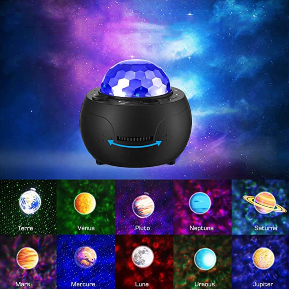 Ocean Wave USB 2in1 LED Planet Projektor Nachthimmel Bluetooth