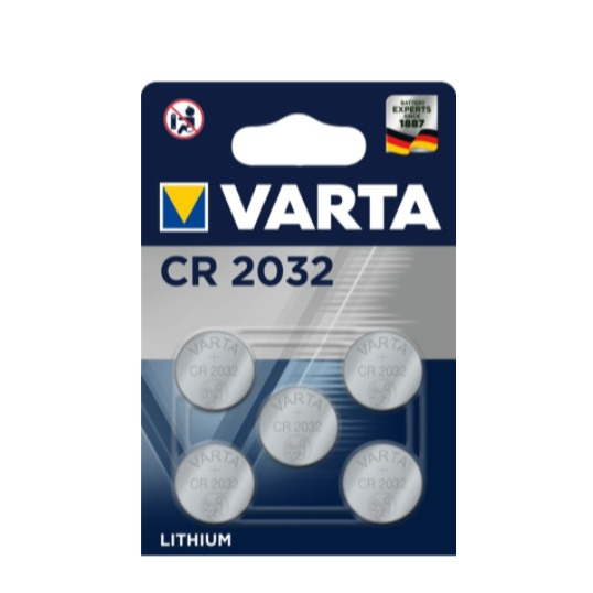 Image of Varta - 5er-Blister 3 Volt Lithium Mangan Zelle Batterie Knopfzelle CR2032 (230mAh) bei Apfelkiste.ch