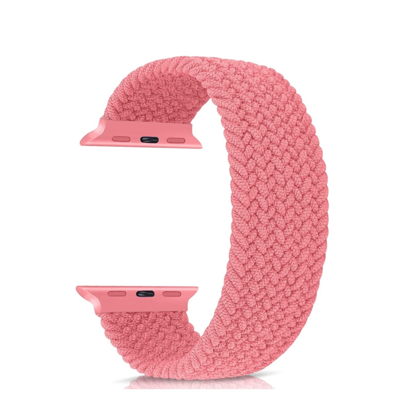 Image of (Gr. XXL) Changee - Apple Watch (45/44/42 mm) Elastisches Geflochtenes Nylon Gummi Armband (Gelenkumfang 200 - 245mm) - Rosa bei Apfelkiste.ch