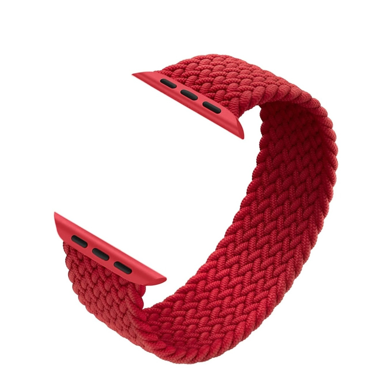Image of (Gr. XL) Changee - Apple Watch (45/44/42 mm) Elastisches Geflochtenes Nylon Gummi Armband (Gelenkumfang 180 - 215mm) - Rot bei Apfelkiste.ch