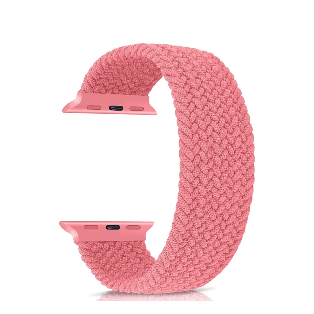 Image of (Gr. XXL) Changee - Apple Watch (45/44/42 mm) Elastisches Geflochtenes Nylon Gummi Armband (Gelenkumfang 215 - 265mm) - Rosa bei Apfelkiste.ch