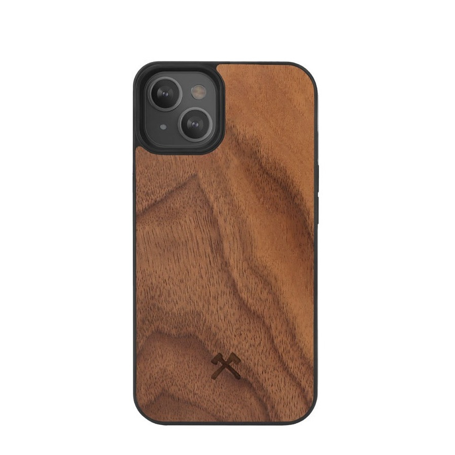 Image of Woodcessories - iPhone 13 Mini EcoBump Classic Echt Holz Hülle Walnuss FSC Zertifiziert (ECO579) - Dunkelbraun bei Apfelkiste.ch