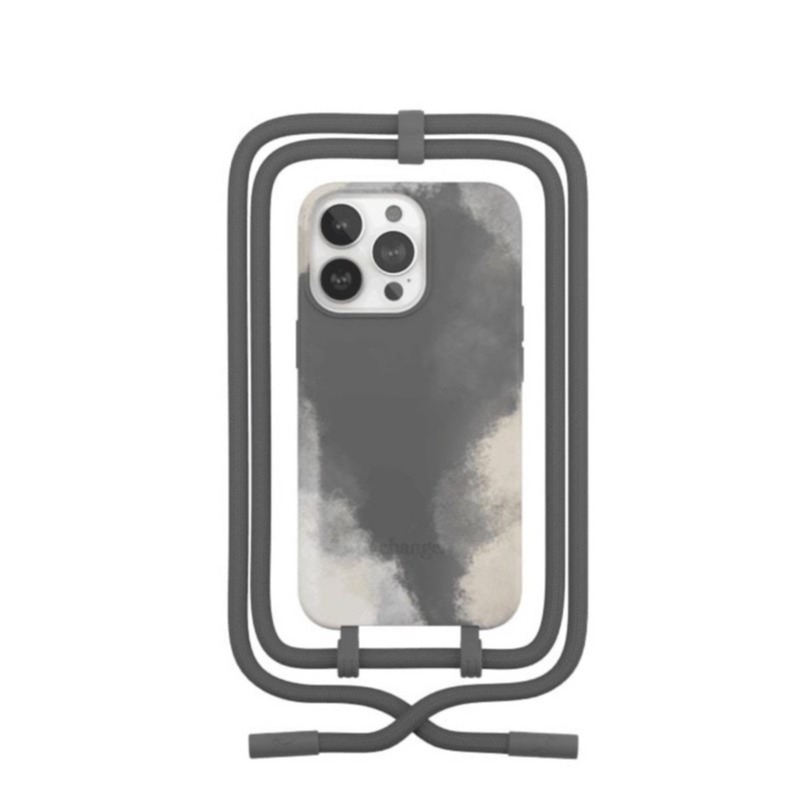 Image of Woodcessories - iPhone 13 Pro Max Change Necklace BioCase Antimikrobielle Hülle Vegan Biologisch Abbaubar + Handykette (CHA113) - Anthracite Grey bei Apfelkiste.ch