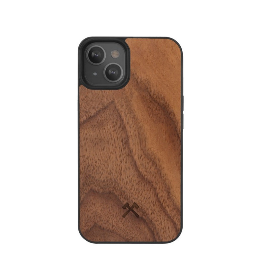 Image of Woodcessories - iPhone 13 EcoBump Classic Echt Holz Hülle Walnuss FSC Zertifiziert (ECO580) - Dunkelbraun bei Apfelkiste.ch