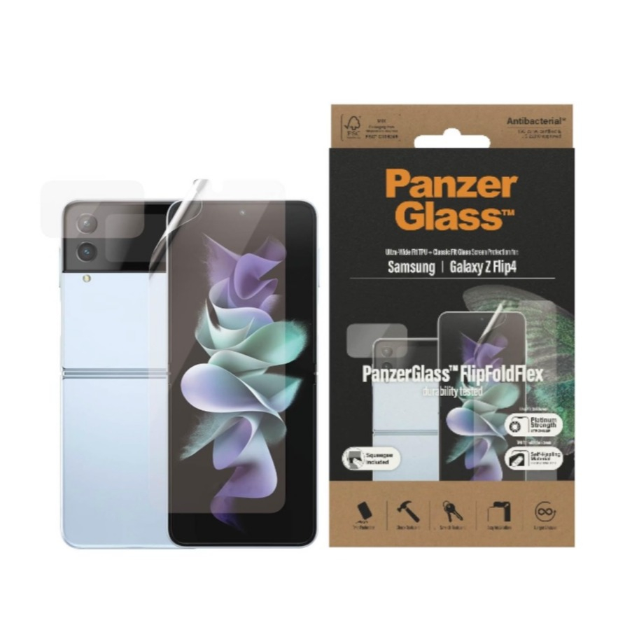 Image of PanzerGlass - Samsung Galaxy Z Flip4 5G Antibakterielles Ultra Wide Fit Panzer Glas Case Friendly 0.3mm (7310) bei Apfelkiste.ch
