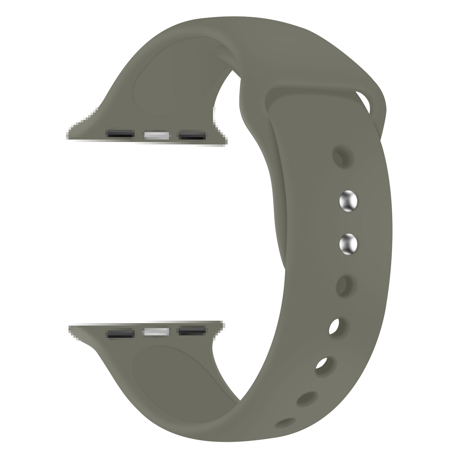 Apple Watch (49/45/44/42 mm) Silikon Armband Dunkelgrün