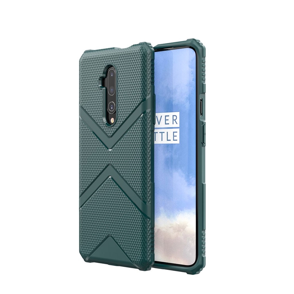 Image of OnePlus 7T Pro Gummi Schutzhülle Grip Case mit Air Cushion Fallschutz - Grün bei Apfelkiste.ch