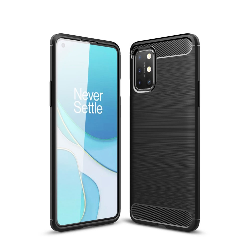 Image of OnePlus 8T Gummi Case Schutzhülle Carbon Look - Schwarz bei Apfelkiste.ch