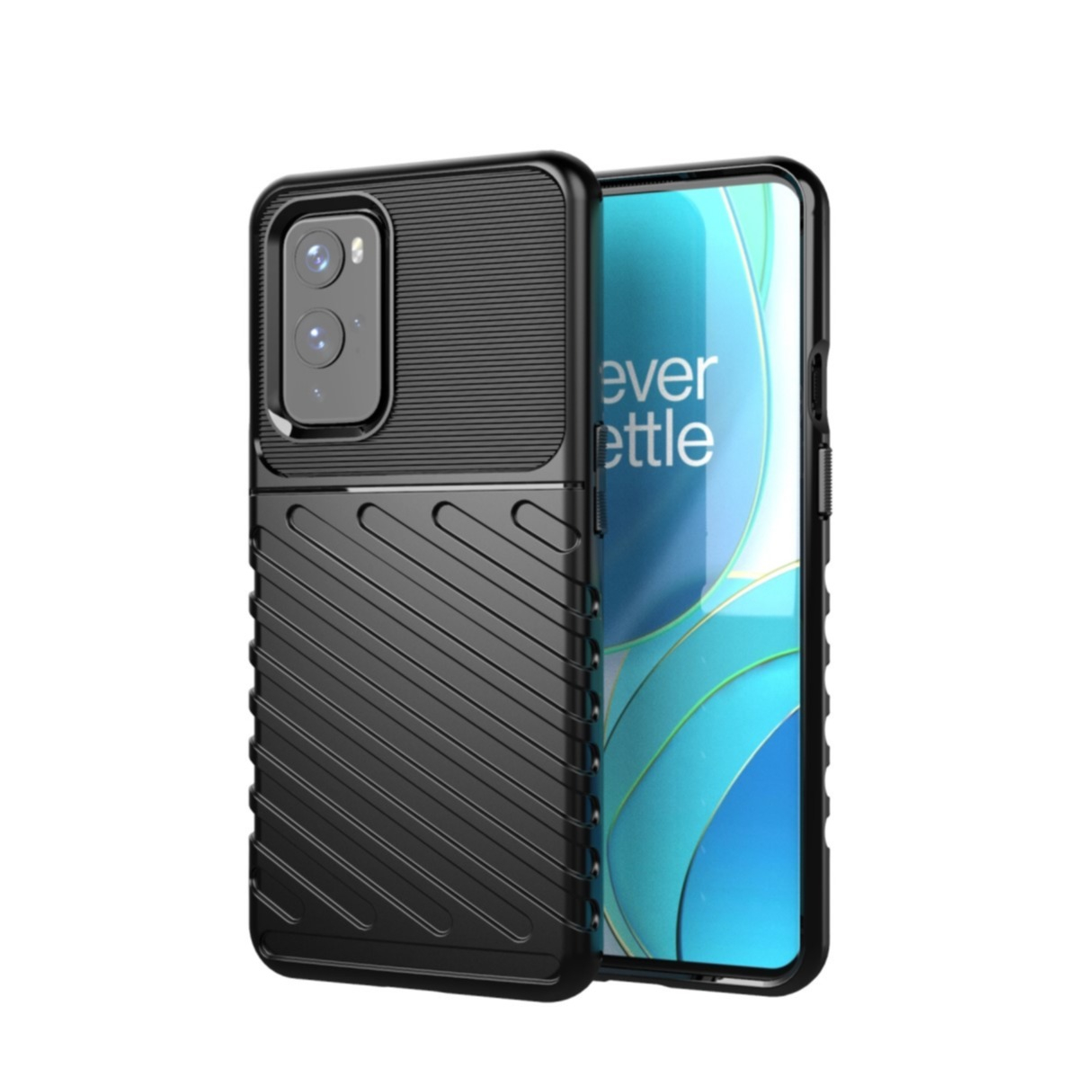 Image of OnePlus 9 Gummi Case Schutzhülle Grip Design - Schwarz bei Apfelkiste.ch
