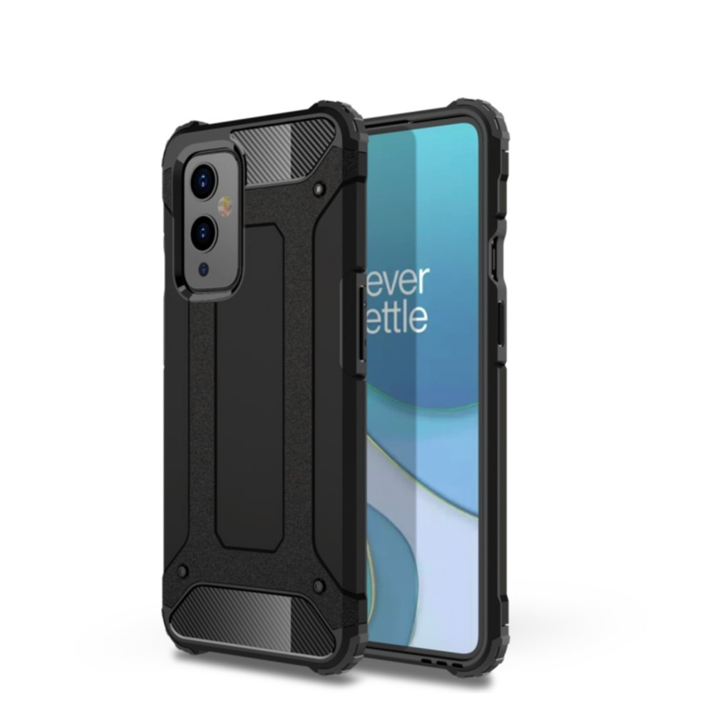 Image of OnePlus 9 Outdoor Hybrid Hardcase Hülle - Schwarz bei Apfelkiste.ch
