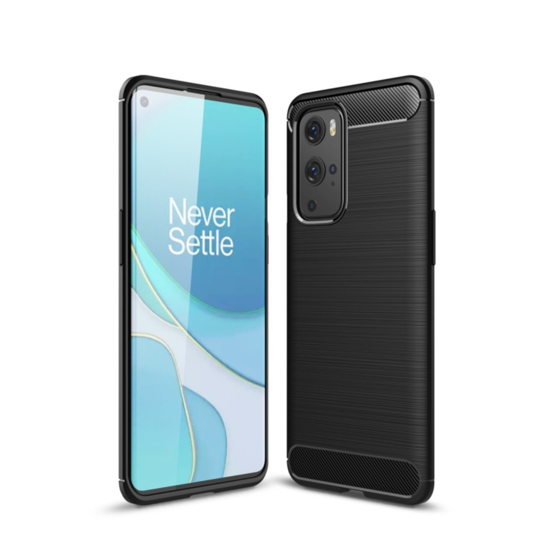 Image of OnePlus 9 Pro Gummi Case Schutzhülle Carbon Look - Schwarz bei Apfelkiste.ch