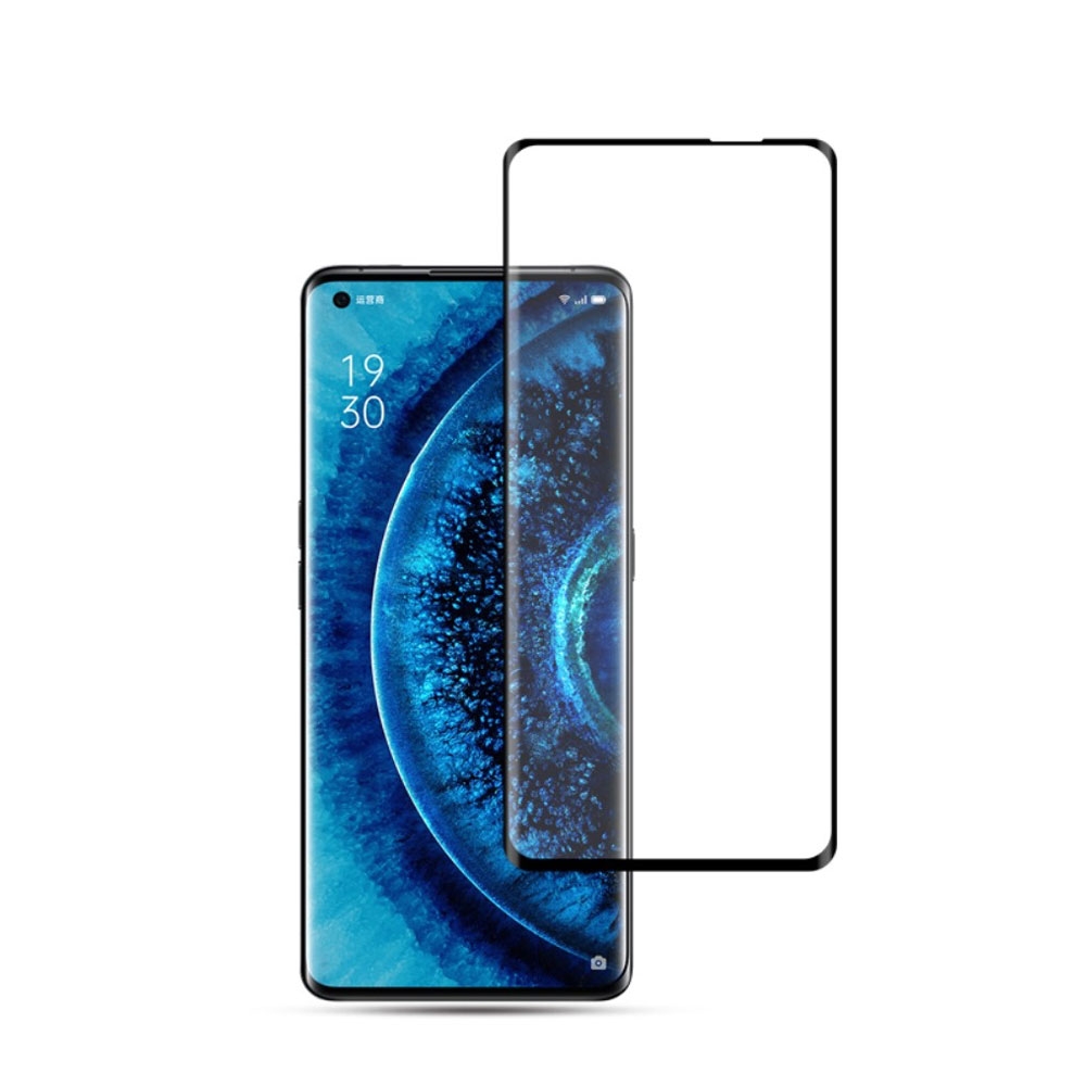 Image of Amorus - Oppo Find X2 / Find X2 Pro Vollbild 3D Curved Panzer Display Schutz mit Rahmen - Schwarz bei Apfelkiste.ch