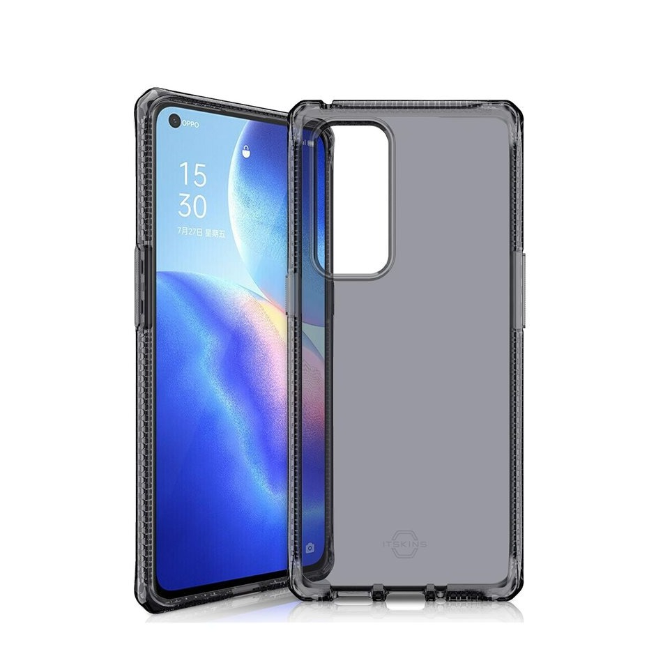 Image of ITSkins - Oppo Find X3 Neo Spectrum Clear Antimikrobielle Schutz Gummi Hülle (Fallschutz 3 Meter) - Transparent / Schwarz bei Apfelkiste.ch