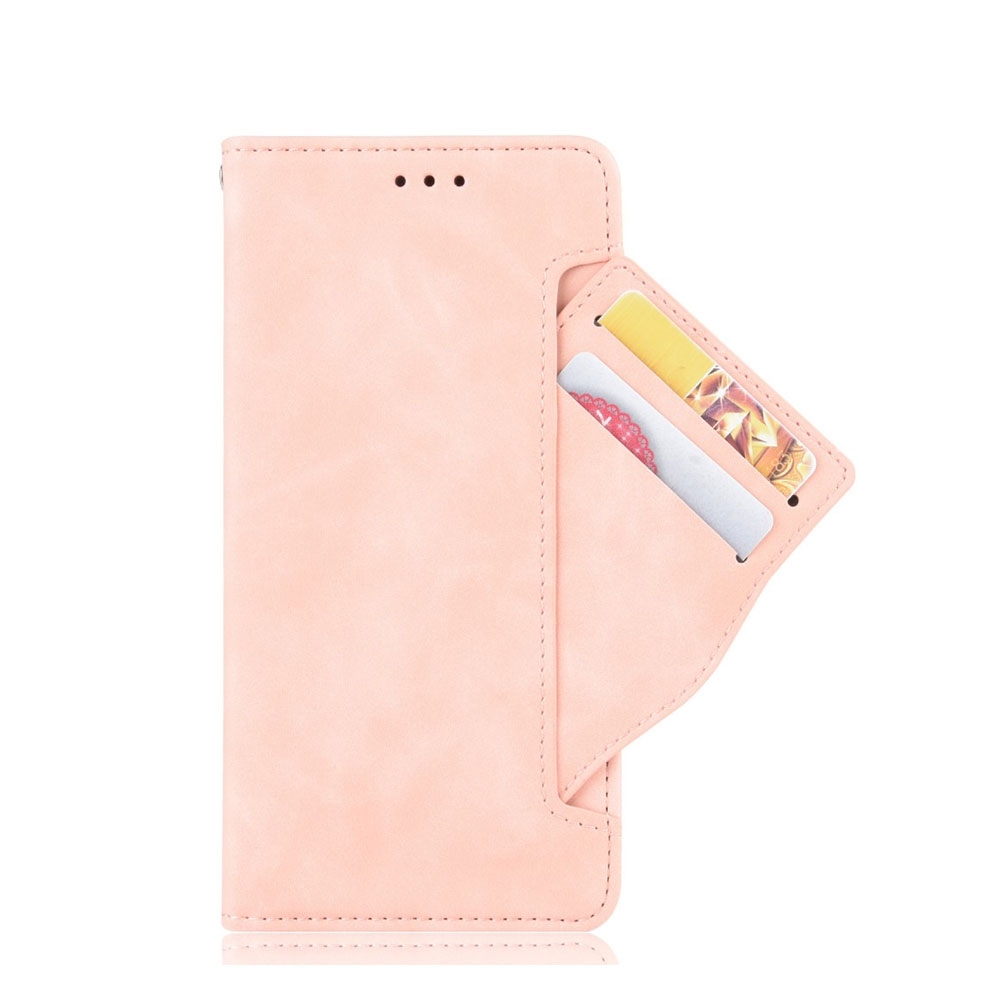 Image of Oppo Reno4 Z 5G Leder Tasche Flip Cover im Retro Look mit Kartenfächer - Rosa bei Apfelkiste.ch