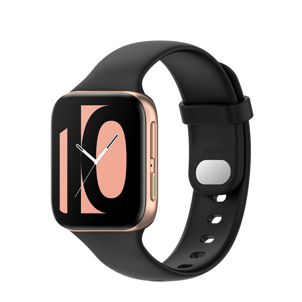 Image of (Gr. M) Oppo Watch (41 mm) Silikon Armband (Gelenkumfang 165-205mm) - Schwarz bei Apfelkiste.ch