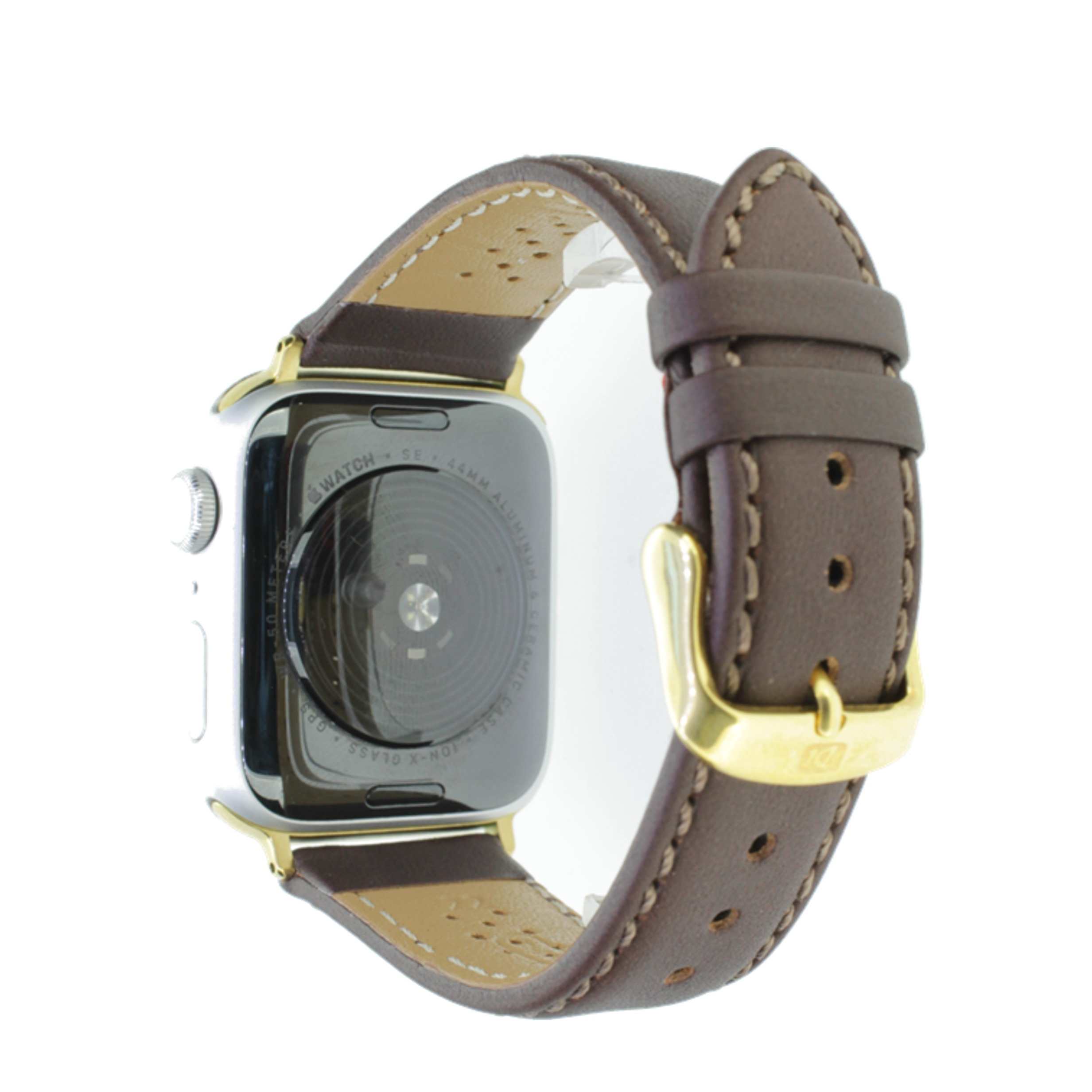 Image of Rhein Fils - Oregon Apple Watch (45/44/42 mm) Sattelleder Handgefertigtes Ersatz Armband (Gelenkumfang: 190 - 235mm) - Dunkelbraun bei Apfelkiste.ch