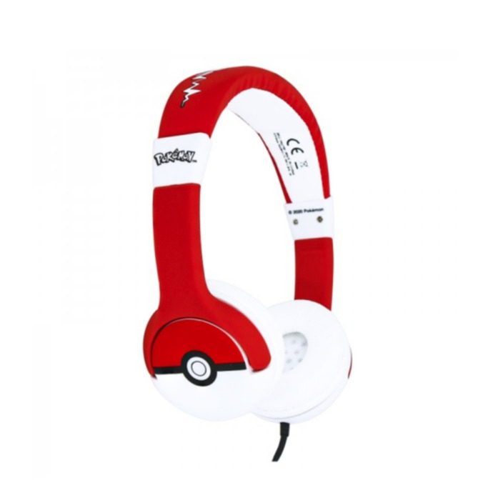 Image of OTL Technologies - 3.5mm Kinder Kopfhörer On-Ear 85dB Begrenzte Lautstärke (PK0758) Grössenverstellbar - Pokemon Pokeball bei Apfelkiste.ch