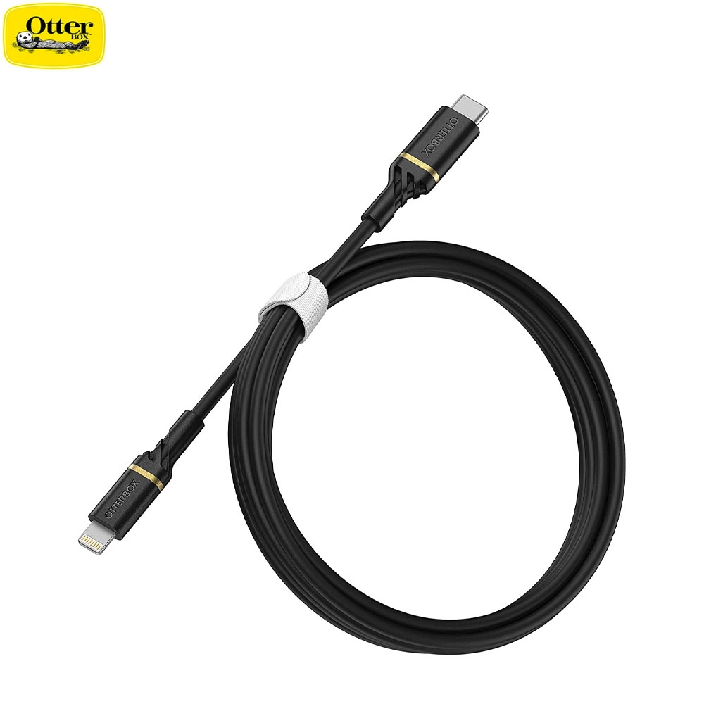 (1m) Premium MFI Robustes Lightning auf USB C Schnellladekabel Datenkabel Power Delivery (78-52551) - Schwarz