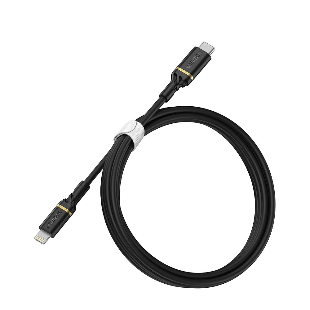 Image of Otterbox - (2m) Premium MFI Robustes Lightning auf USB C Schnellladekabel Datenkabel Power Delivery (78-52647) - Schwarz bei Apfelkiste.ch