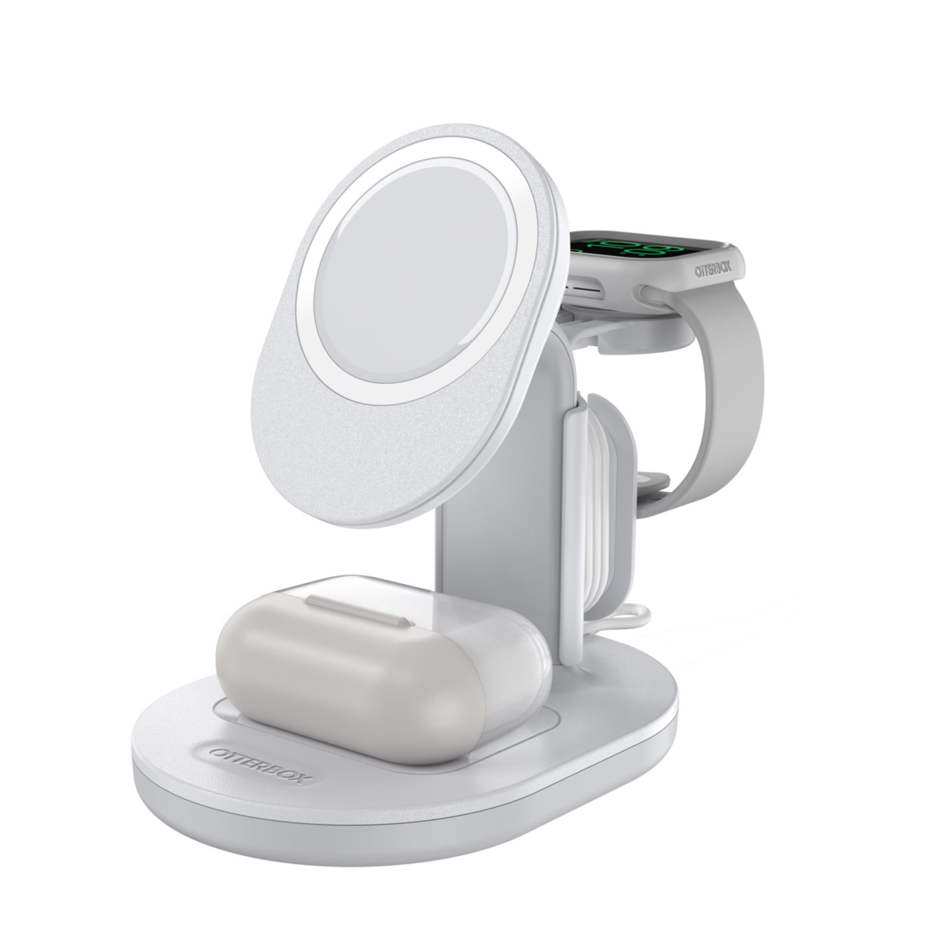 Image of Otterbox - 3in1 MagSafe Charger Qi Wireless Ladeständer für iPhone / Apple Watch / Airpods (78-80598) - Weiss bei Apfelkiste.ch