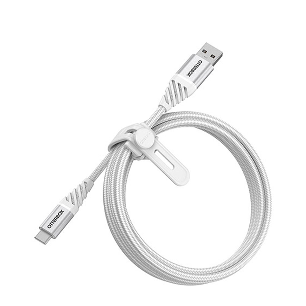 Image of Otterbox - (2m / 3A) Premium Robustes USB auf USB C Nylon Schnellladekabel Datenkabel Power Delivery (78-52668) - Cloud White bei Apfelkiste.ch
