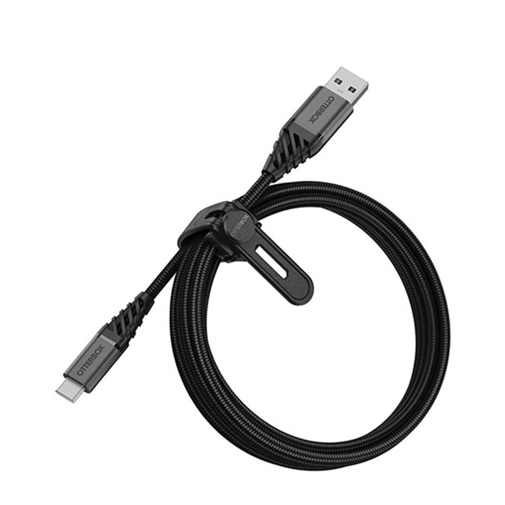 Image of Otterbox - (2m / 3A) Premium Robustes USB A auf USB C Nylon Schnellladekabel Datenkabel Power Delivery (78-52665) - Dark Ash Black bei Apfelkiste.ch