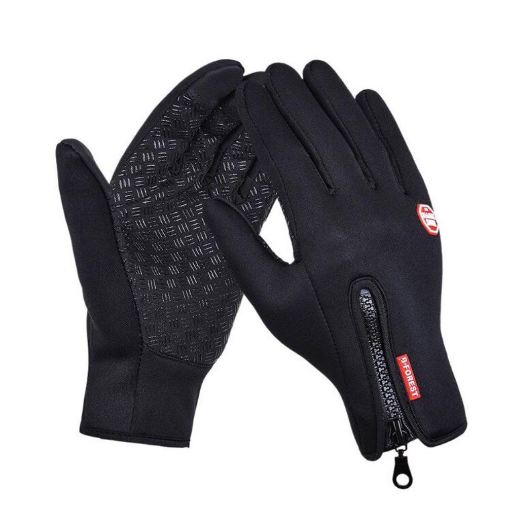 Image of (Gr. S) Wetterfeste Nylon Outdoor Touch Handschuhe - Schwarz bei Apfelkiste.ch