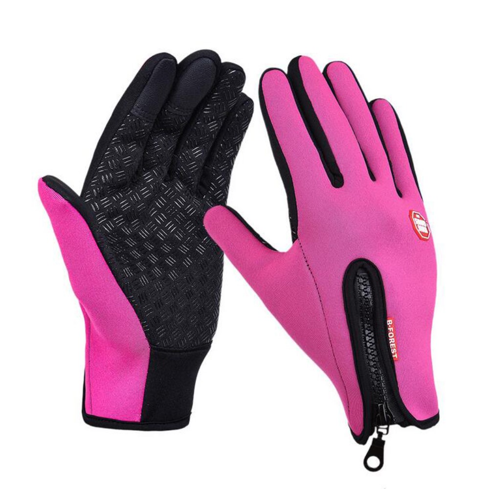 Image of (Gr. M) Wetterfeste Nylon Outdoor Touch Handschuhe - Pink bei Apfelkiste.ch