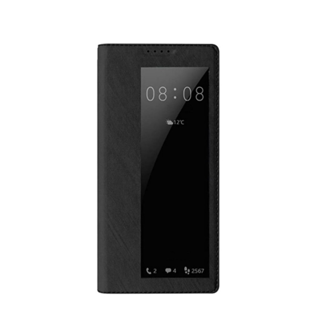 Image of Huawei P30 Leder Hülle Window View Flip Case - Schwarz bei Apfelkiste.ch