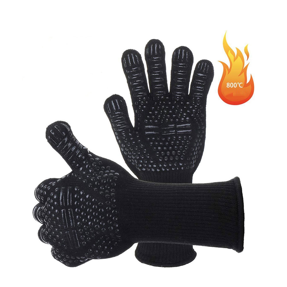 Grillhandschuhe Hitzebeständig Handschuhe BBQ Handschuhe mit 800