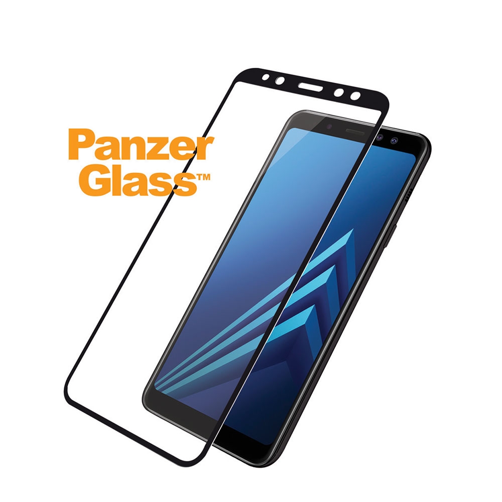 Samsung Galaxy A6 (2018) Panzer Glas Display Schutzfolie mit Rahmen (7149) - Schwarz