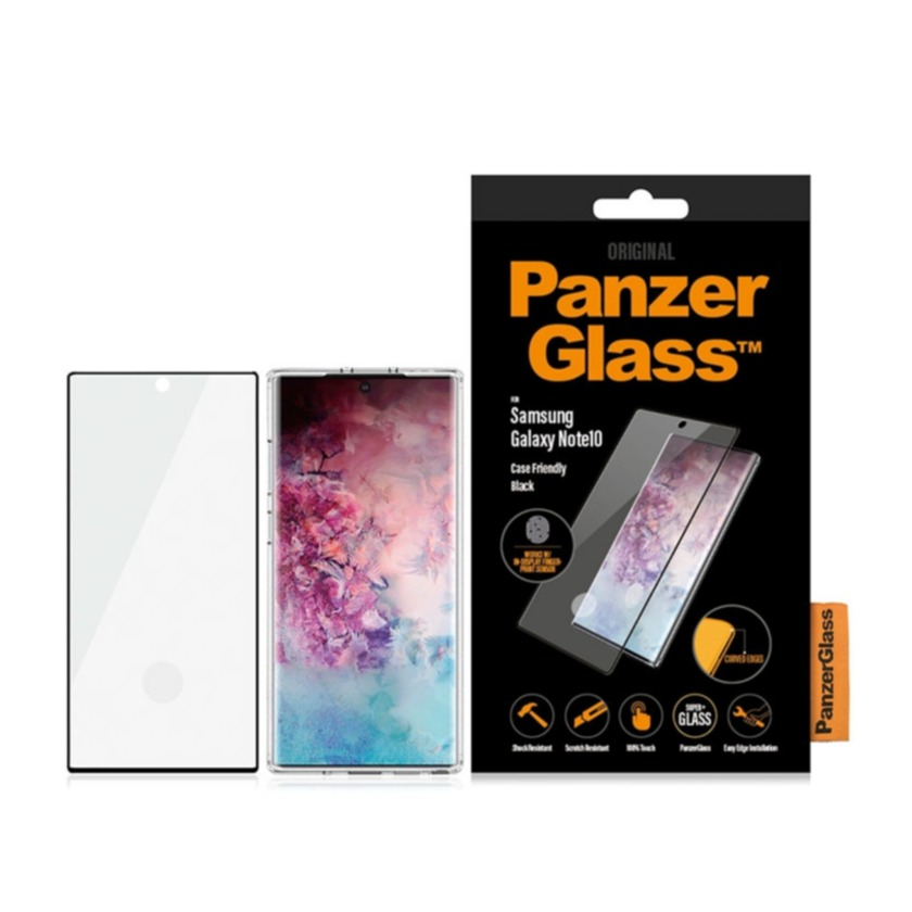 Image of PanzerGlass - Samsung Galaxy Note 10 / 10 5G Panzer Glas Display Schutz Case Friendly mit Rahmen (7201) - Schwarz bei Apfelkiste.ch