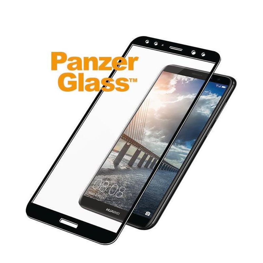 Huawei Mate 10 Lite Panzer Glas Display Schutzfolie mit Rahmen (5290) - Schwarz