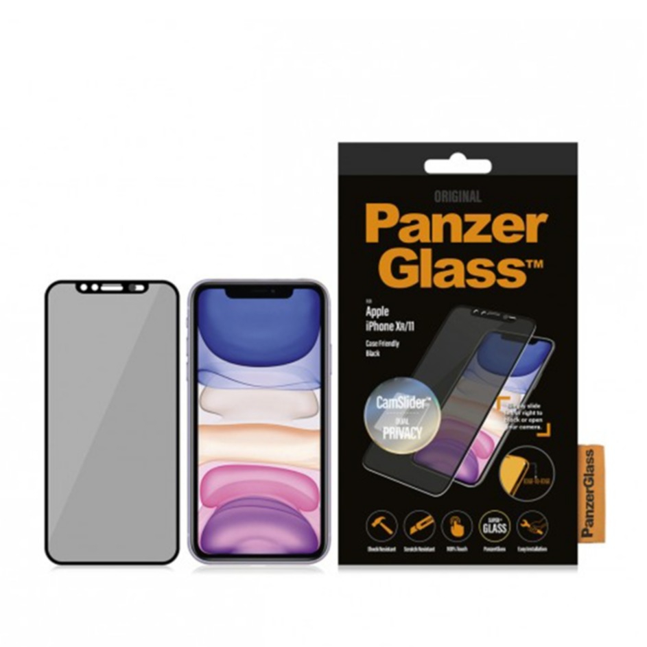 Image of PanzerGlass - iPhone 11 / iPhone Xr Privacy Panzer Glas Display Case Friendly mit CamSlider (P2668) bei Apfelkiste.ch