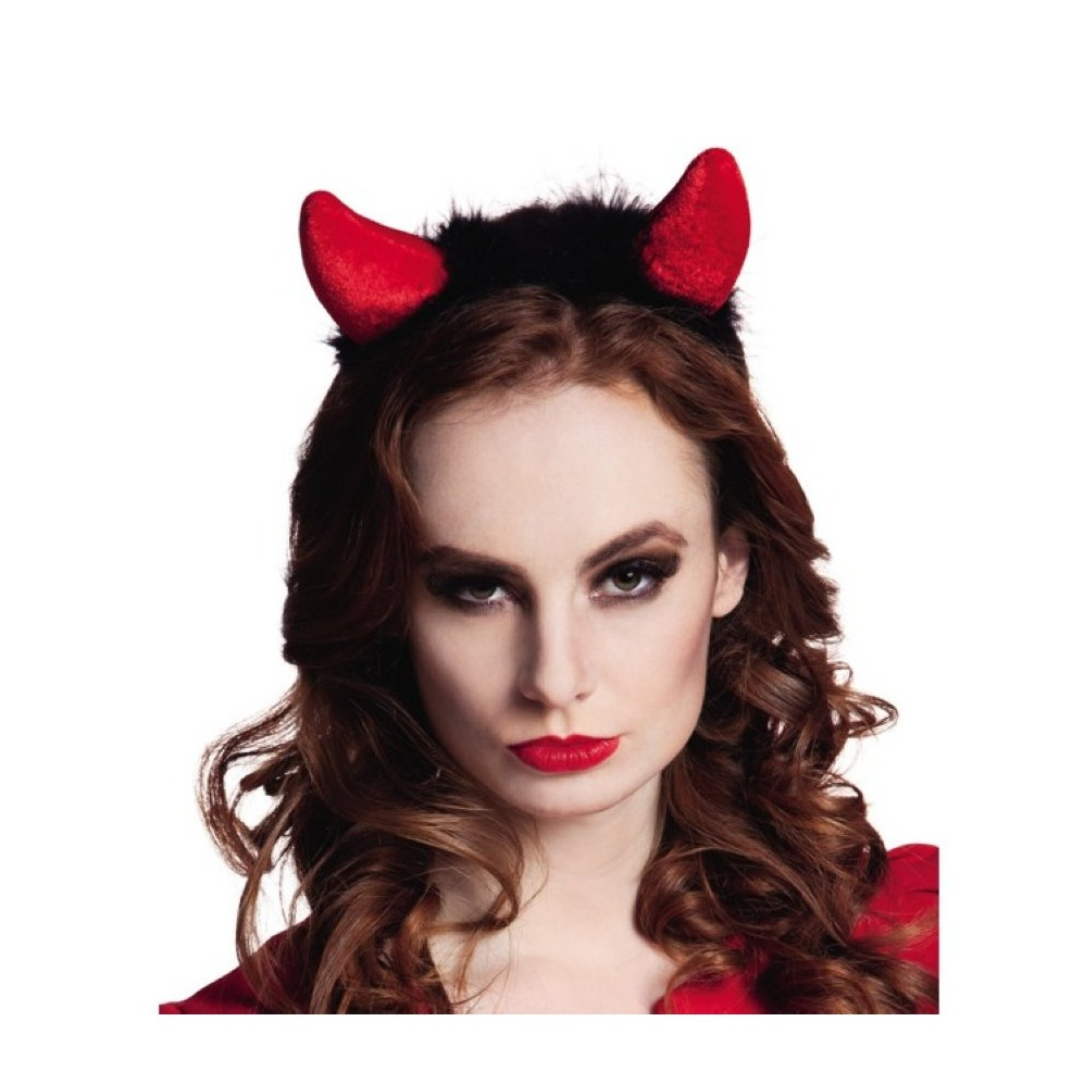 Image of Party Haarreif Teufelshörner Kostüm Requisite - Schwarz / Rot bei Apfelkiste.ch