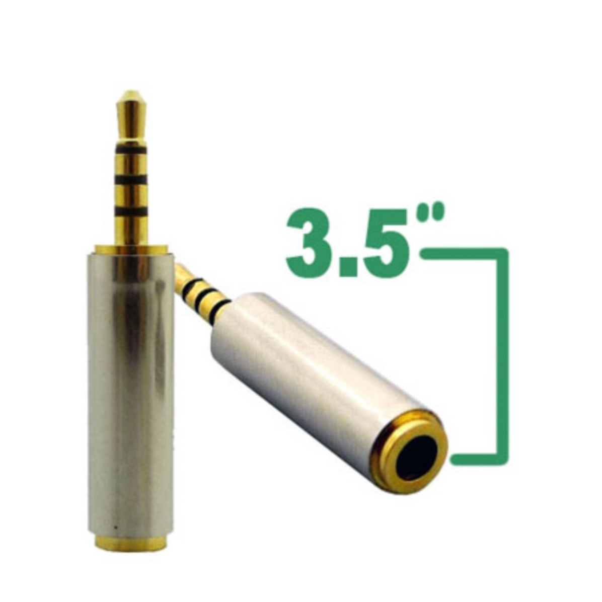 Image of Audio Adapter 2.5mm Klinkestecker auf 3.5mm Klinke Buchse - Silber bei Apfelkiste.ch