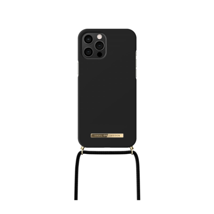 Image of iDeal of Sweden - iPhone 12 / iPhone 12 Pro Necklace Case Hardcase Hülle Ordinary + Handykette (IDPNSS21-I2061-267) - Jet Black bei Apfelkiste.ch