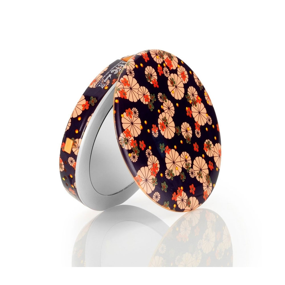 1600mAh Mini USB Power Bank + LED Kosmetik Spiegel (PL1600-LILY-NIGHT) - Lily Night