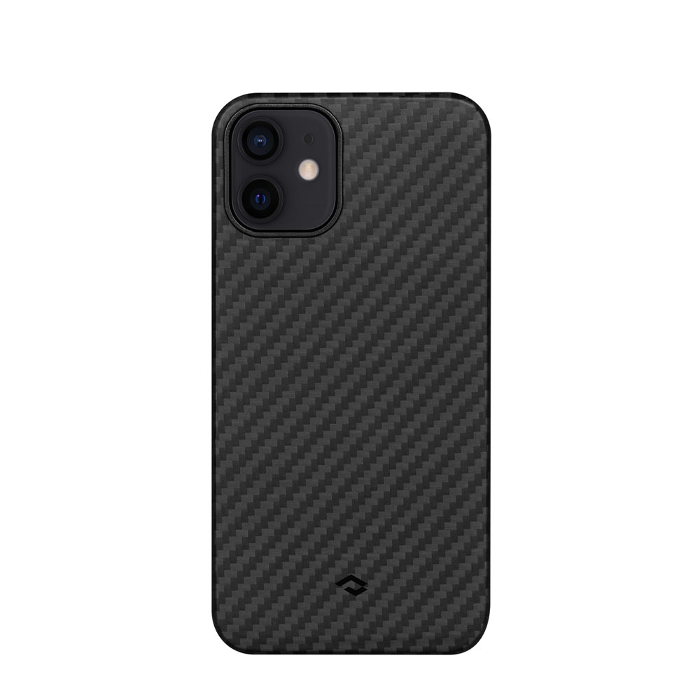 Image of Pitaka - iPhone 12 MagEZ MagSafe Aramid Schutzhülle (KI1201M) - Schwarz (Carbon) bei Apfelkiste.ch
