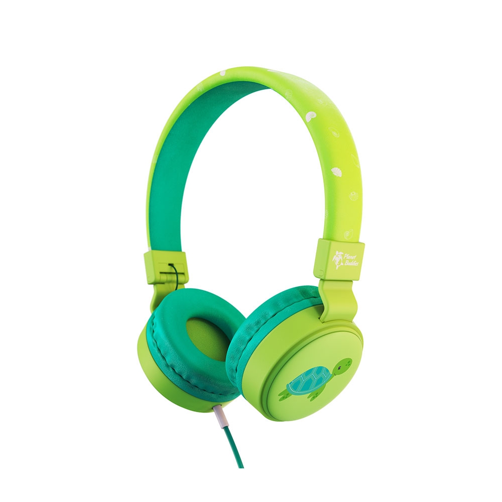 Image of Planet Buddies - Kinder Kopfhörer 3.5mm On-Ear 85dB Begrenzte Lautstärke (PBTUWHP) - Milo the Turtle bei Apfelkiste.ch