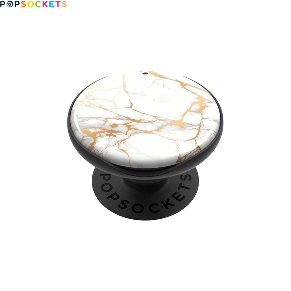 PopMirror Doppel Spiegel Austauschbare Finger Griff Halterung für Smartphones / Tablets (801908) - Stone White Marble