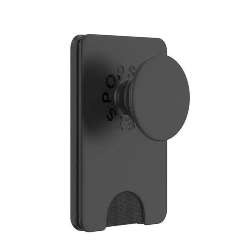 Image of PopSockets - PopWallet+ MagSafe Finger Griff mit Kreditkarten Halterung (Austauschbarer Top) für Apple iPhone (805668) - Black bei Apfelkiste.ch