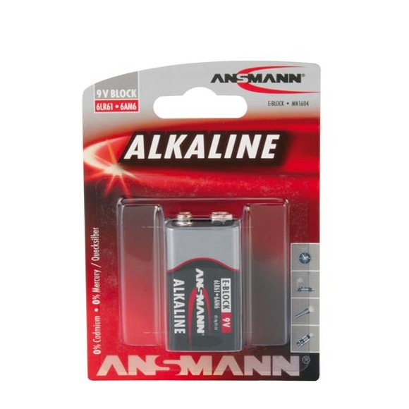 Image of Ansmann - 9 Volt Block Alkaline Batterie (1515-0000) bei Apfelkiste.ch